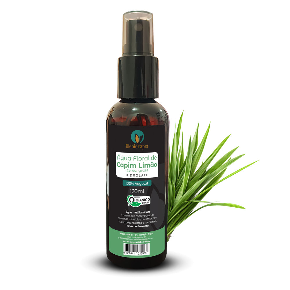 Água Floral de Capim Limão (lemongrass) - Hidrolato 100% Orgânico