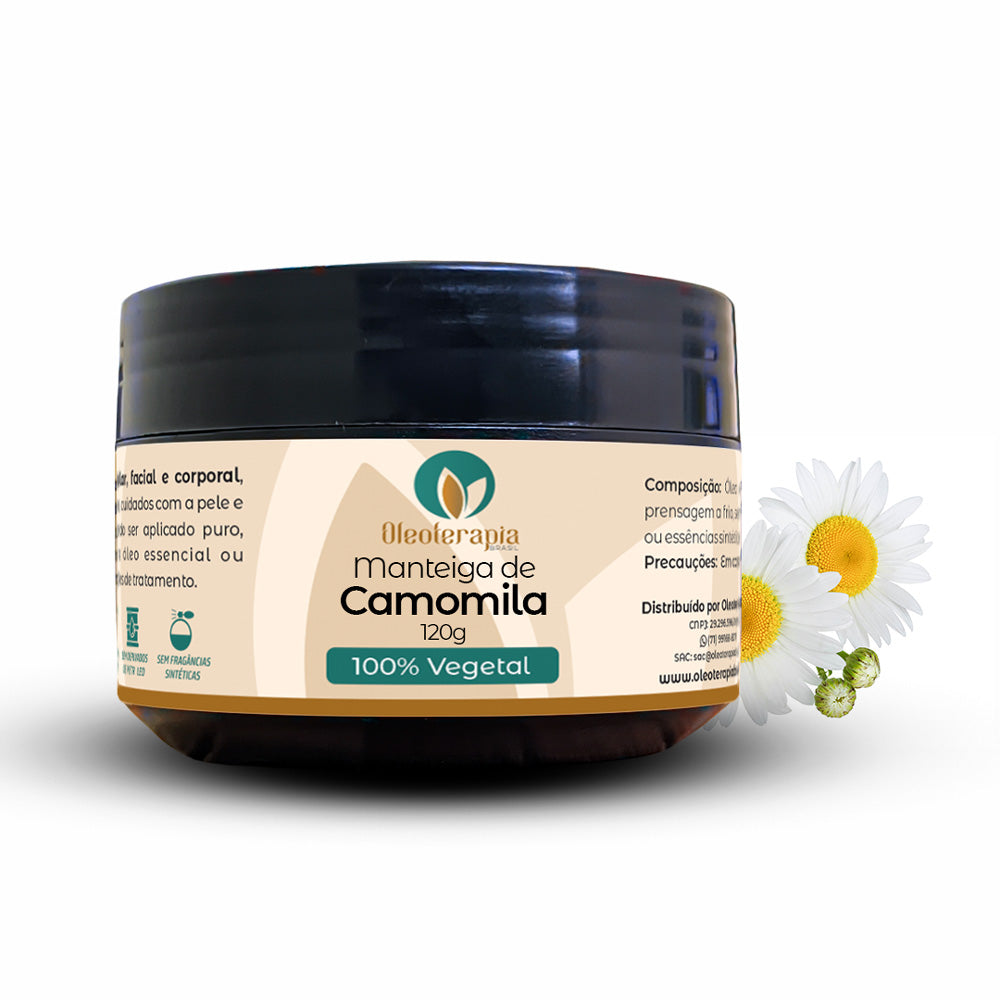 Manteiga de Camomila 100% vegetal uso capilar e corporal