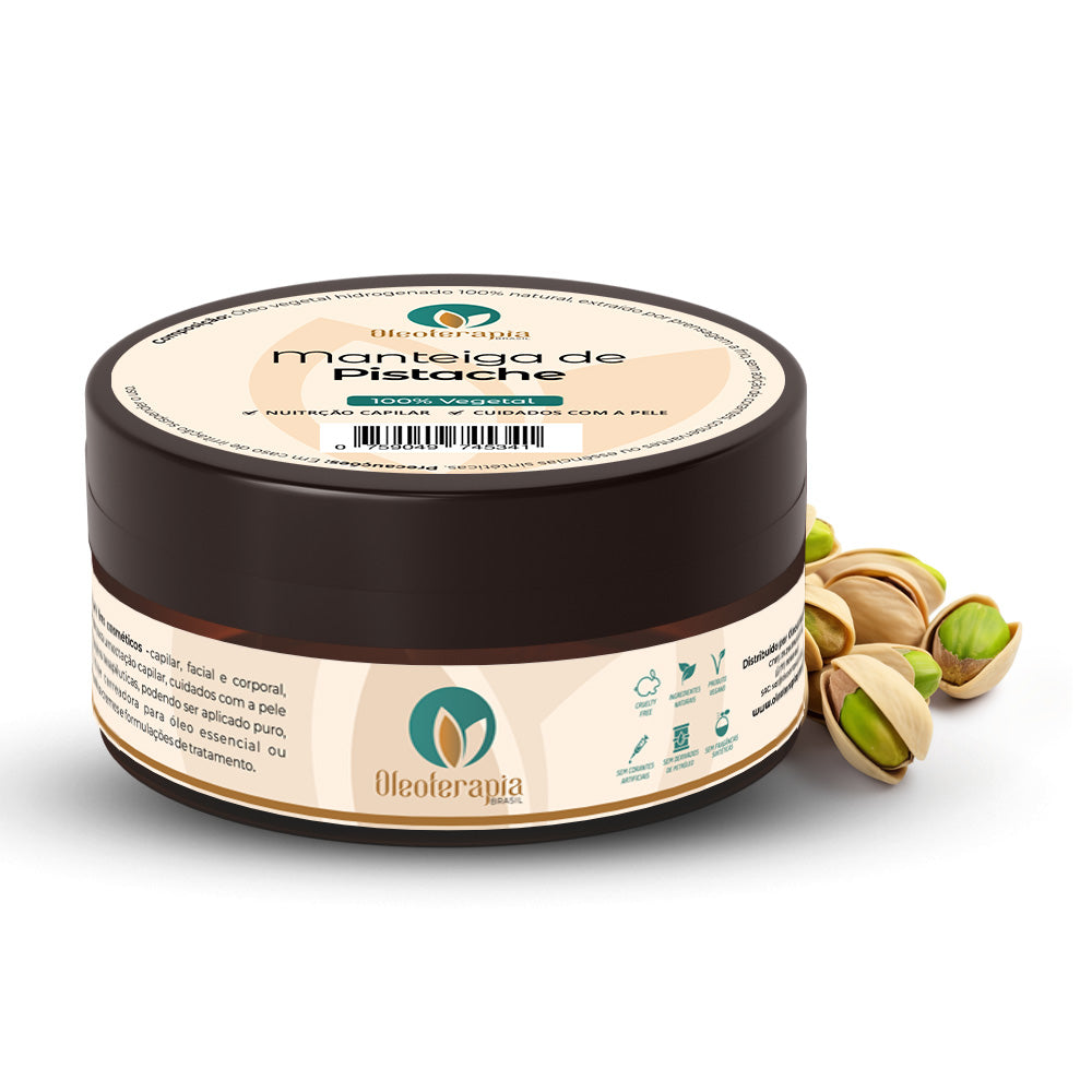 Manteiga de Pistache 100% vegetal - uso capilar e corporal