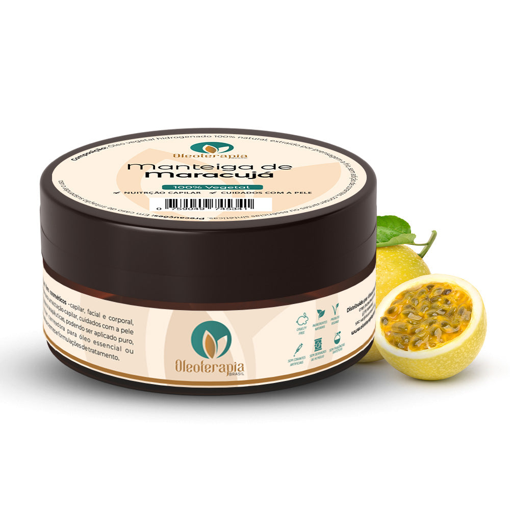 Manteiga de Maracujá 100% vegetal - uso capilar e corporal