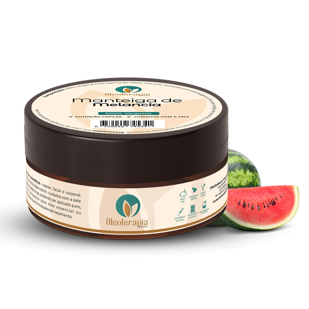 Manteiga de Melancia 100% vegetal - uso capilar e corporal