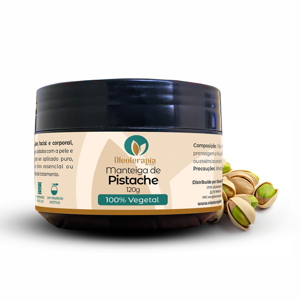 Manteiga de Pistache 100% vegetal - uso capilar e corporal