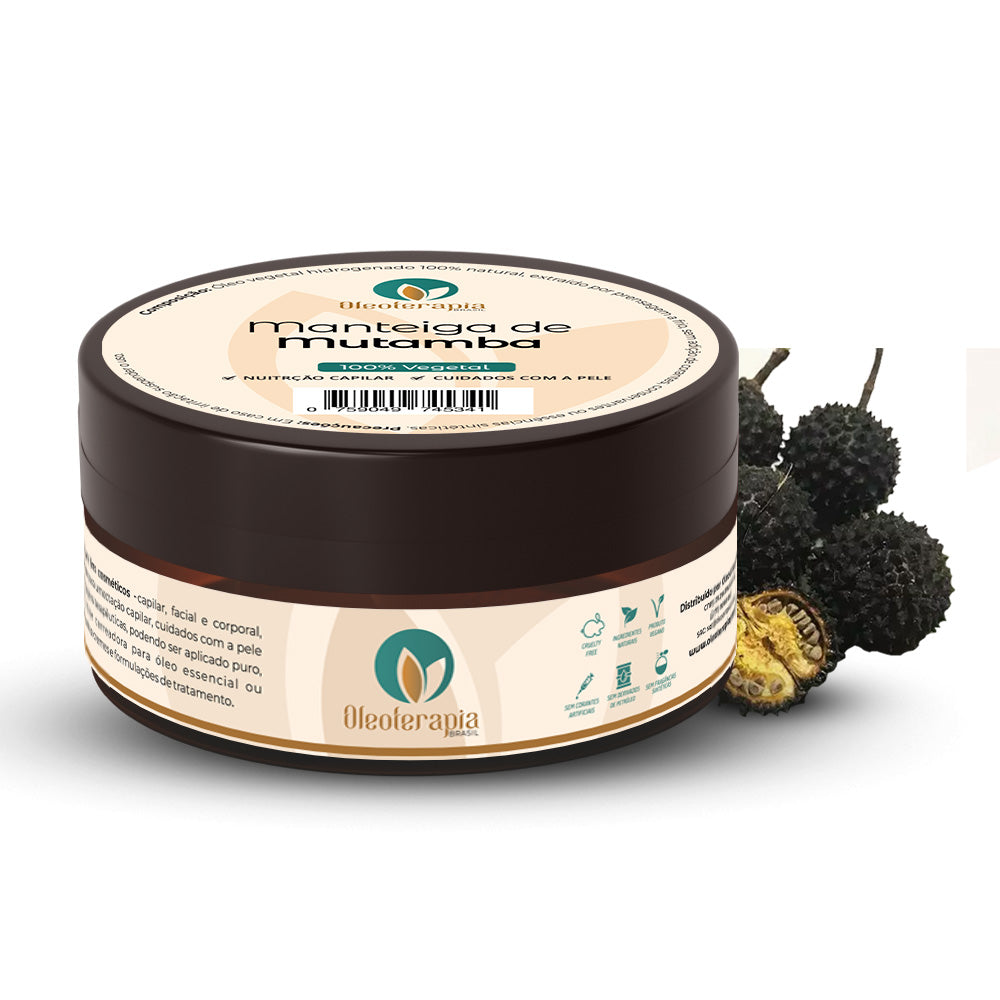 Manteiga de Mutamba 100% vegetal - uso capilar e corporal