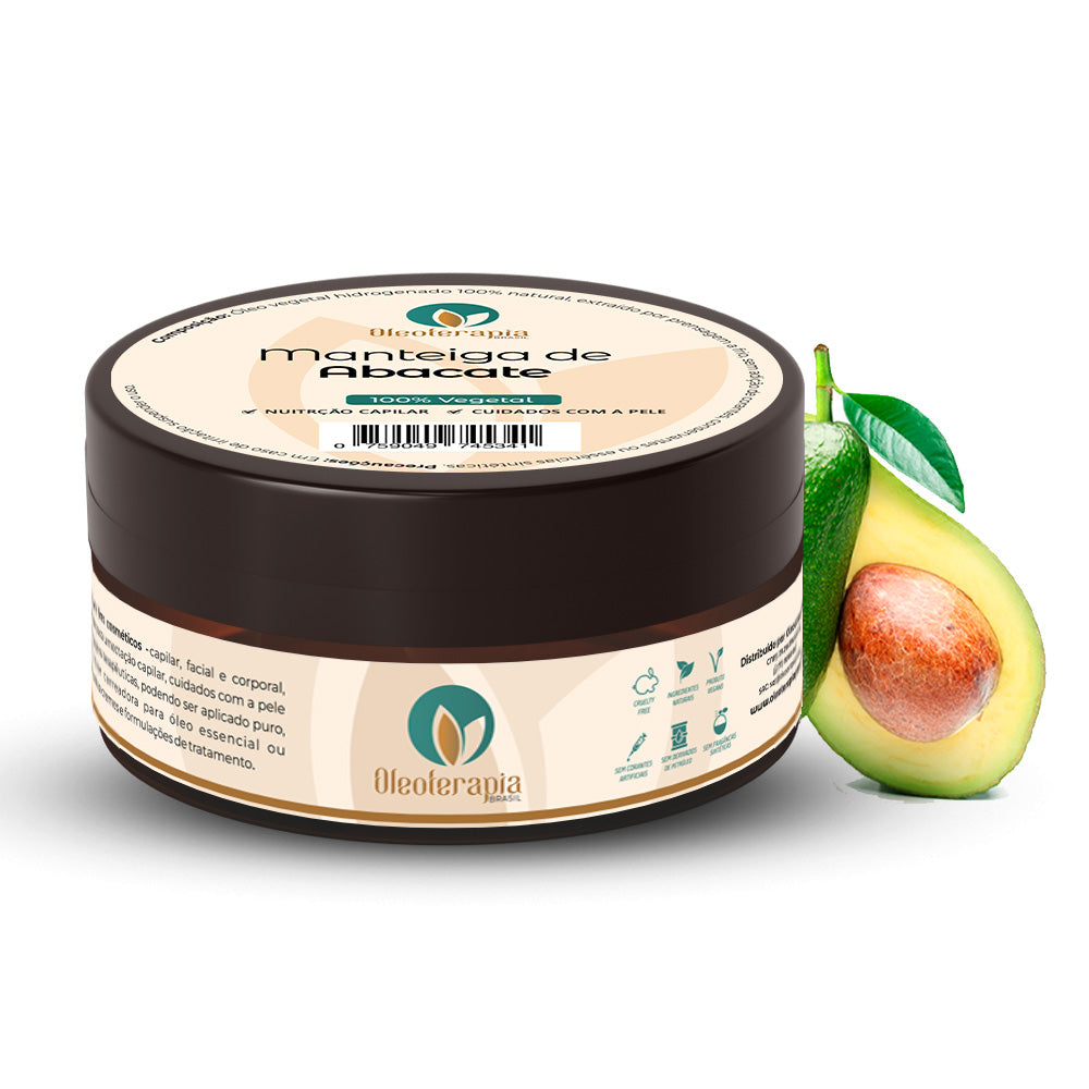 Manteiga de Abacate 100% vegetal - uso capilar e corporal