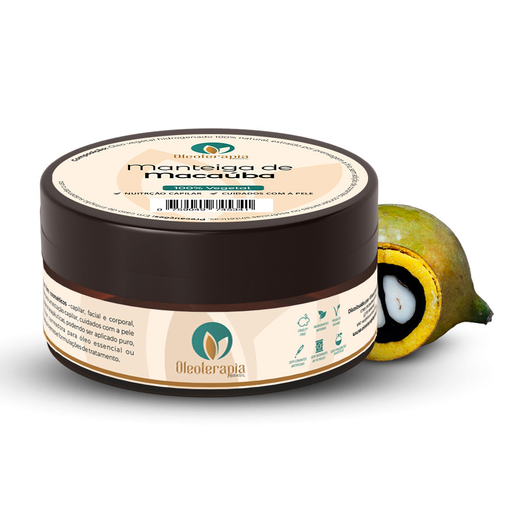 Manteiga de Macaúba 100% vegetal - uso capilar e corporal