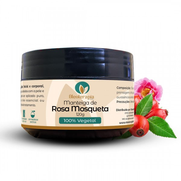 Manteiga de Rosa Mosqueta 100% vegetal - uso capilar e corporal