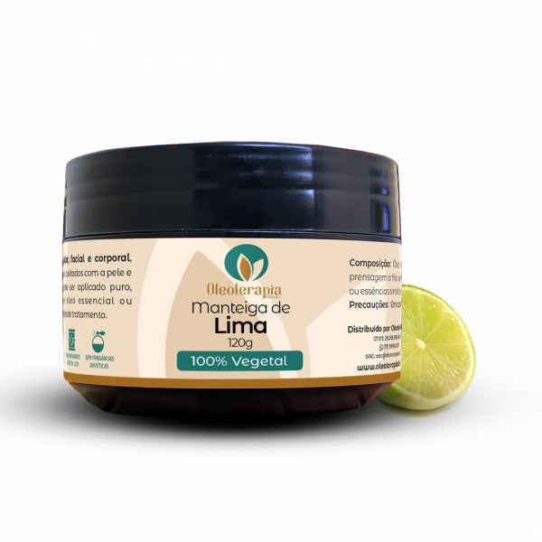Manteiga de Lima 100% vegetal - uso capilar e corporal