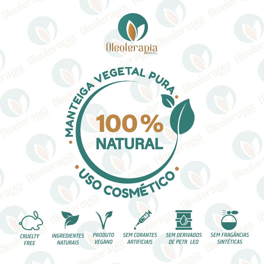 Manteiga de Mutamba 100% vegetal - uso capilar e corporal
