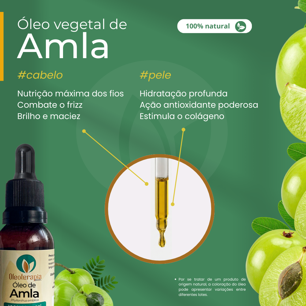 Óleo de Amla - 100% natural uso capilar e corporal