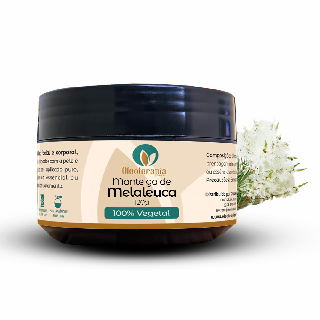 Manteiga de Melaleuca 100% vegetal - uso capilar e corporal