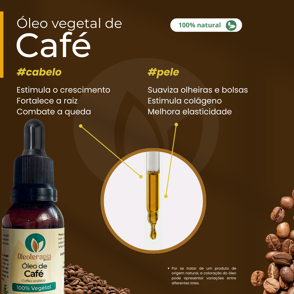 Óleo de Café - 100% natural uso capilar e corporal