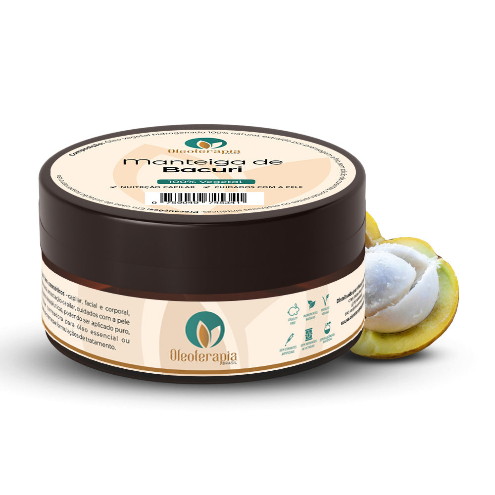 Manteiga de Bacuri 100% vegetal - uso capilar e corporal