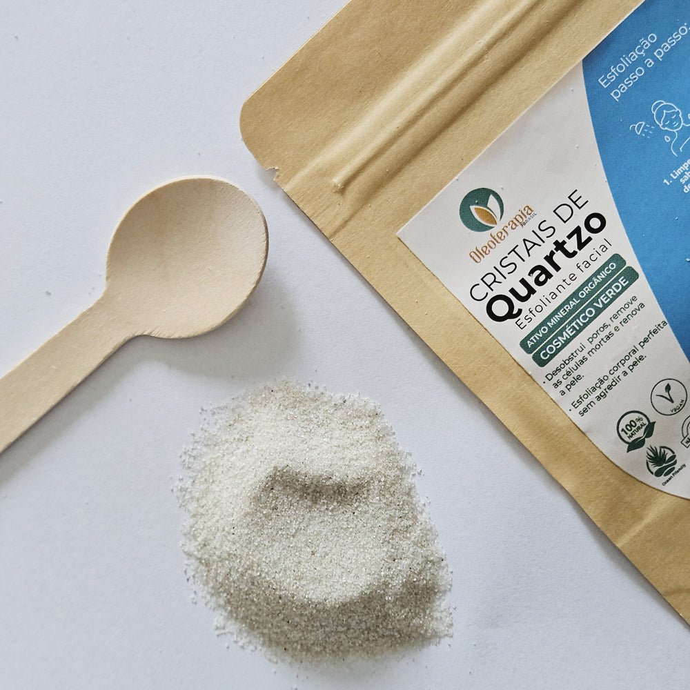 Cristais de Quartzo - Esfoliante Facial - uso cosmético 100% natural