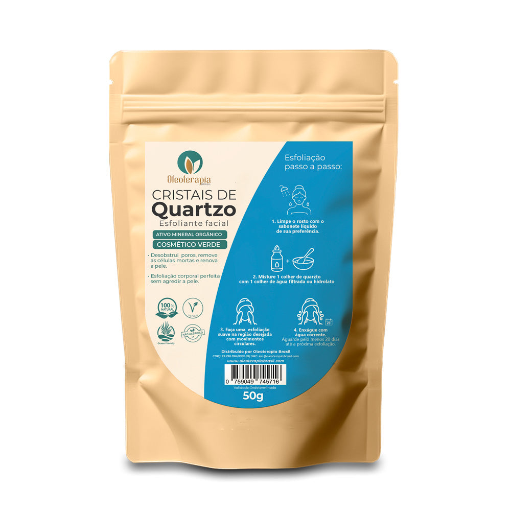 Cristais de Quartzo - Esfoliante Facial - uso cosmético 100% natural