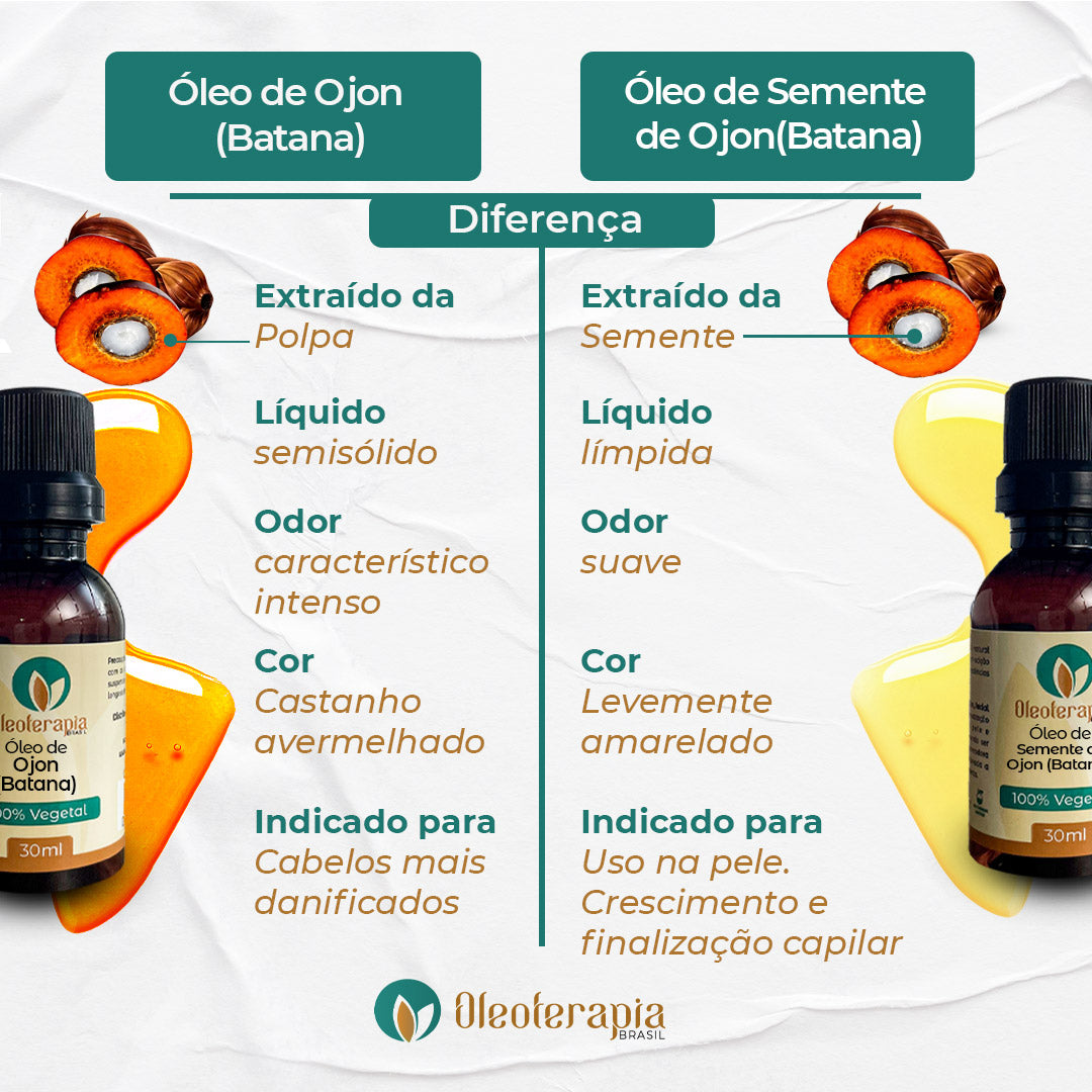 Óleo de Semente de Ojon (Batana) - 100% natural uso capilar e corporal