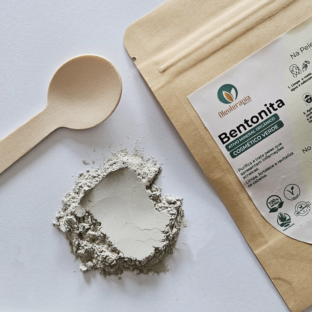 Bentonita - Argila 100% natural - Uso cosmético/rosto, cabelo e corpo