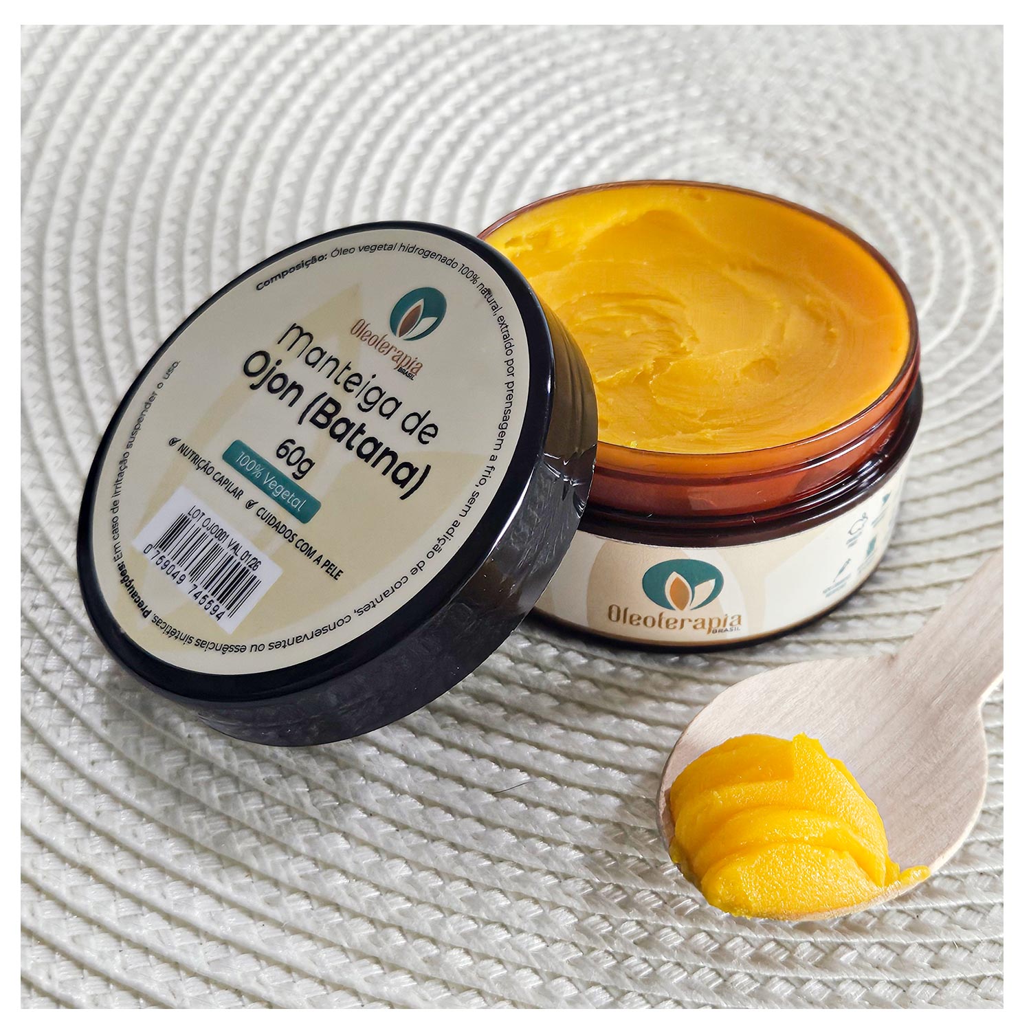 Manteiga de Ojon (Batana)100% vegetal - uso capilar e corporal