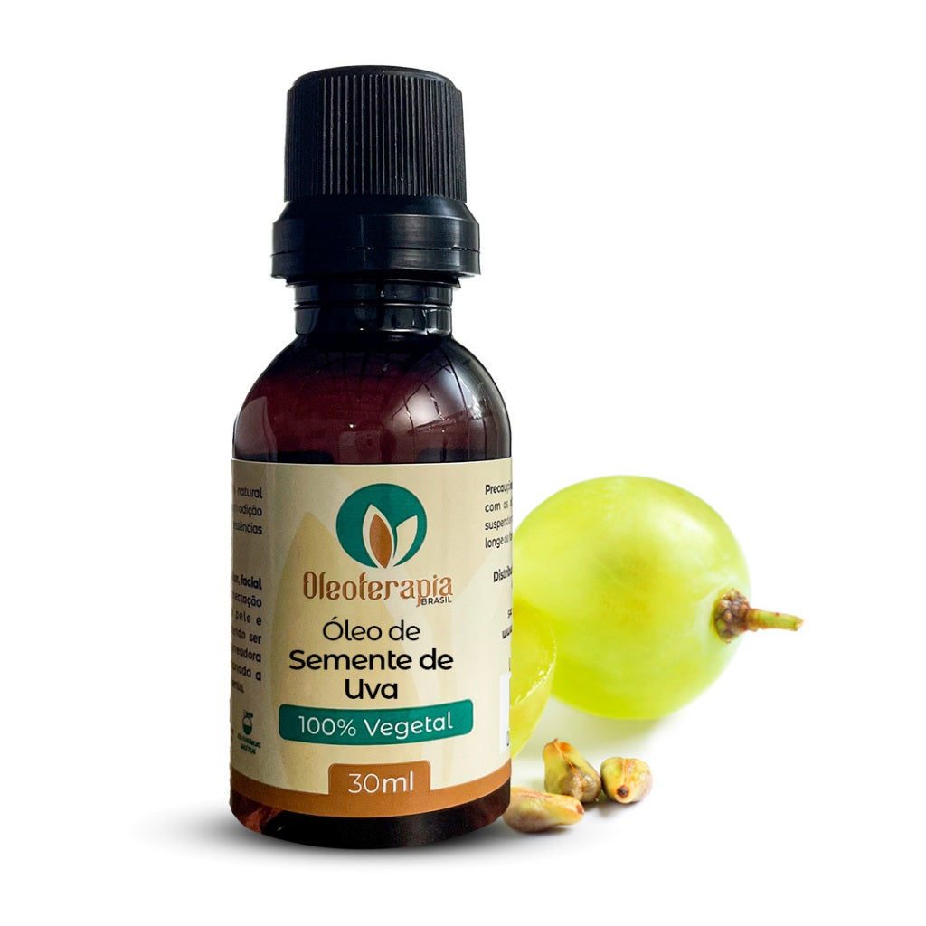 Óleo de Semente de Uva - 100% natural uso capilar e corporal