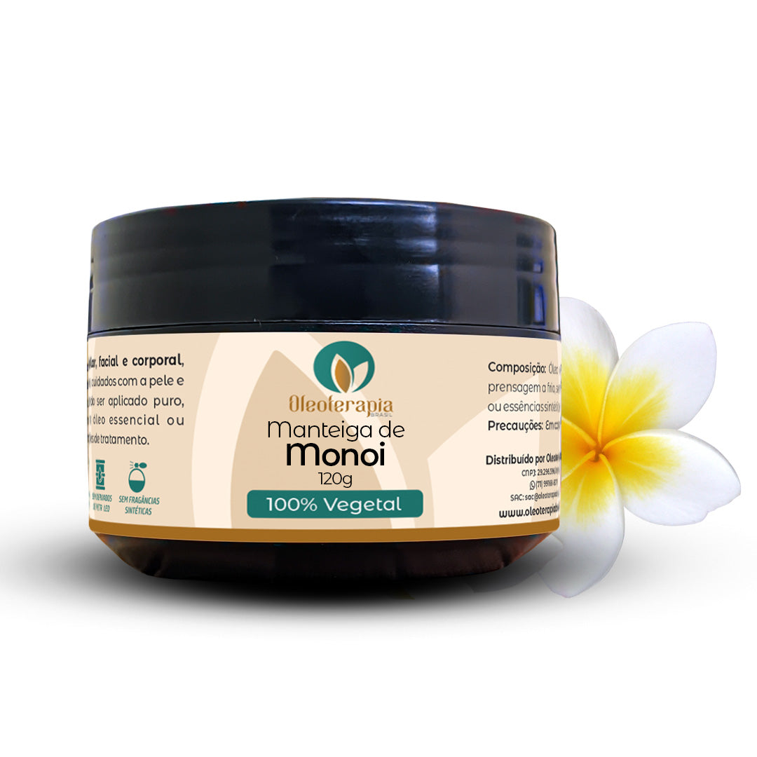 Manteiga de Monoi 100% vegetal - uso capilar e corporal