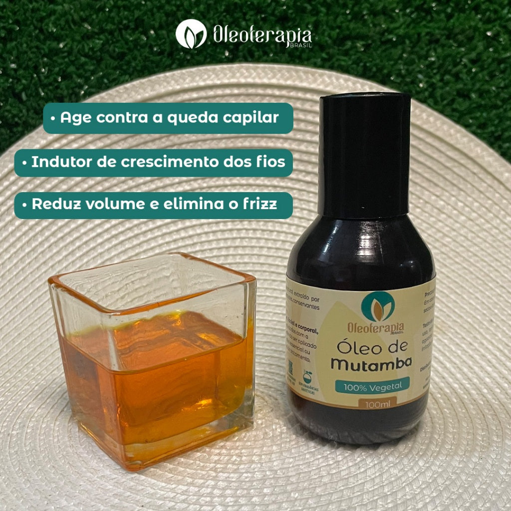 Óleo de Mutamba - 100% natural uso capilar e corporal