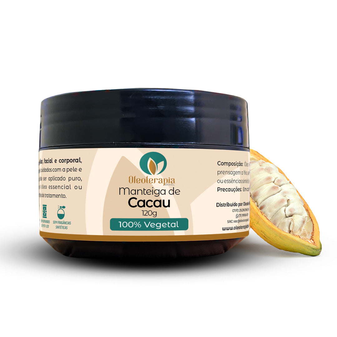 Manteiga de Cacau 100% vegetal - uso capilar e corporal