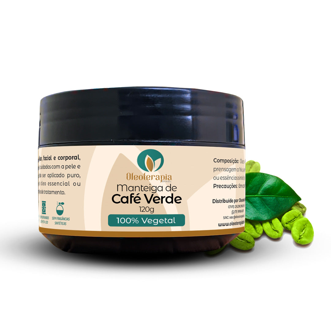 Manteiga de Café Verde 100% vegetal - uso capilar e corporal