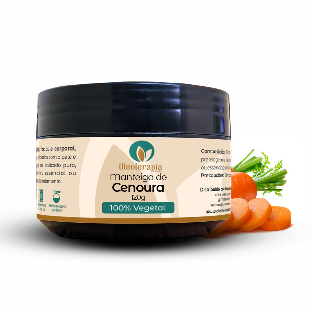 Manteiga de Cenoura 100% vegetal - uso capilar e corporal