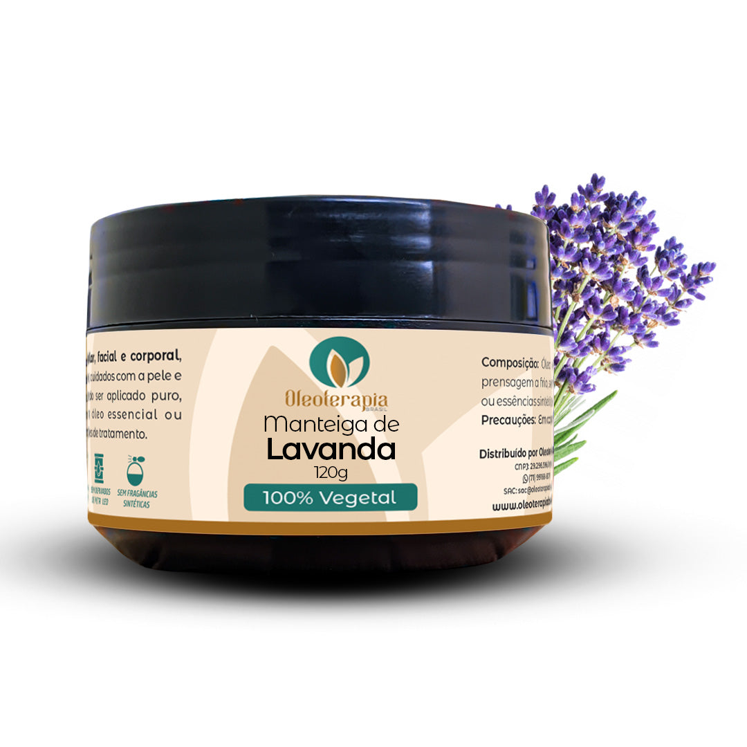 Manteiga de Lavanda 100% vegetal - uso capilar e corporal