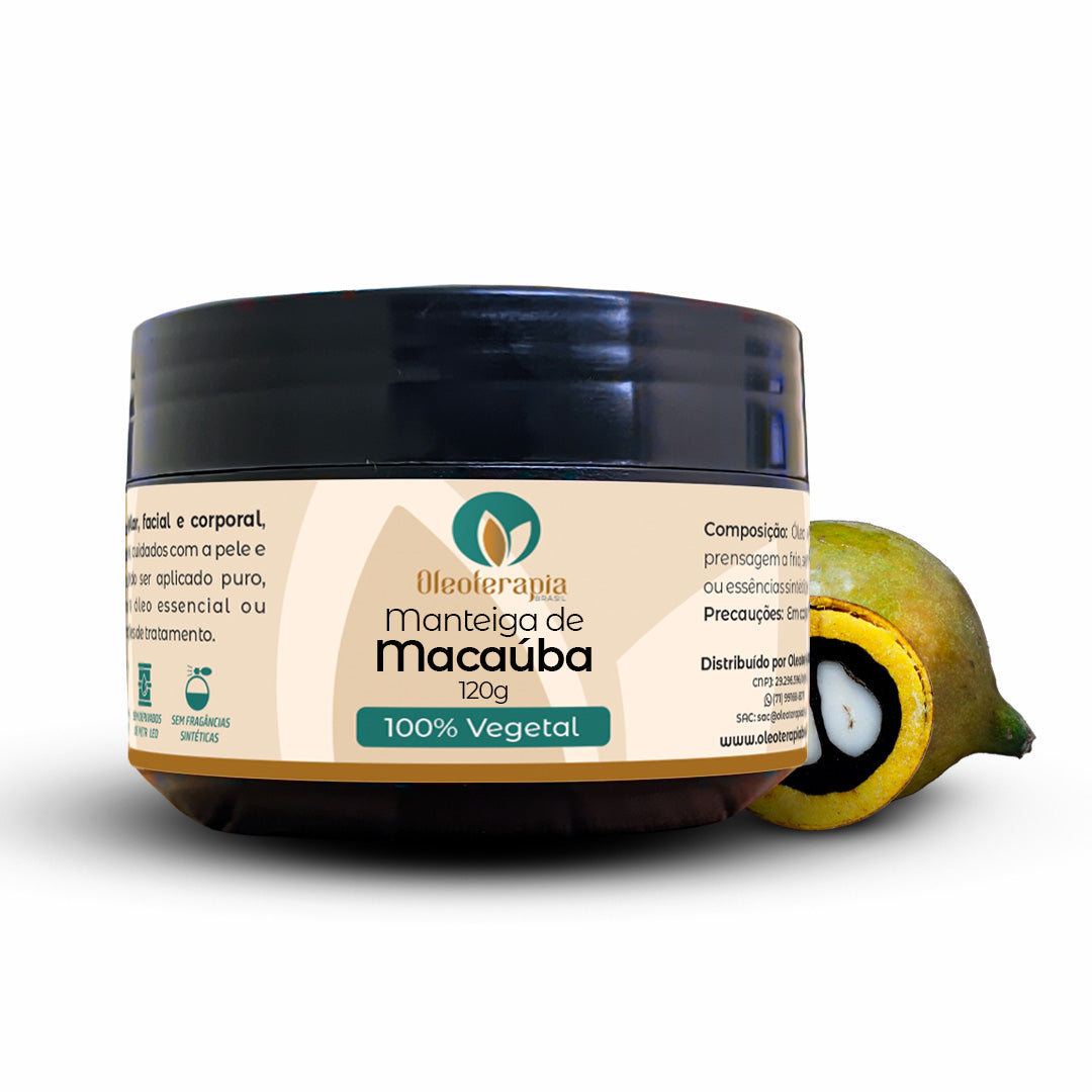 Manteiga de Macaúba 100% vegetal - uso capilar e corporal