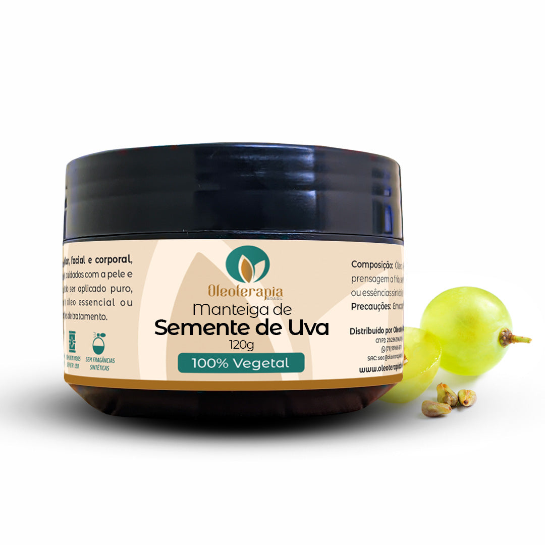 Manteiga de Semente de Uva 100% vegetal - uso capilar e corporal