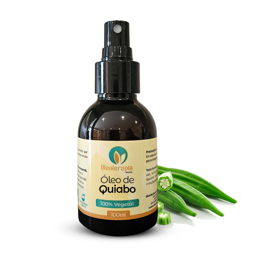 Óleo de Quiabo Puro - 100% natural uso capilar e corporal