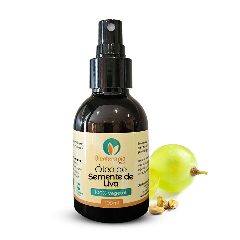 Óleo de Semente de Uva Puro - 100% natural uso capilar e corporal