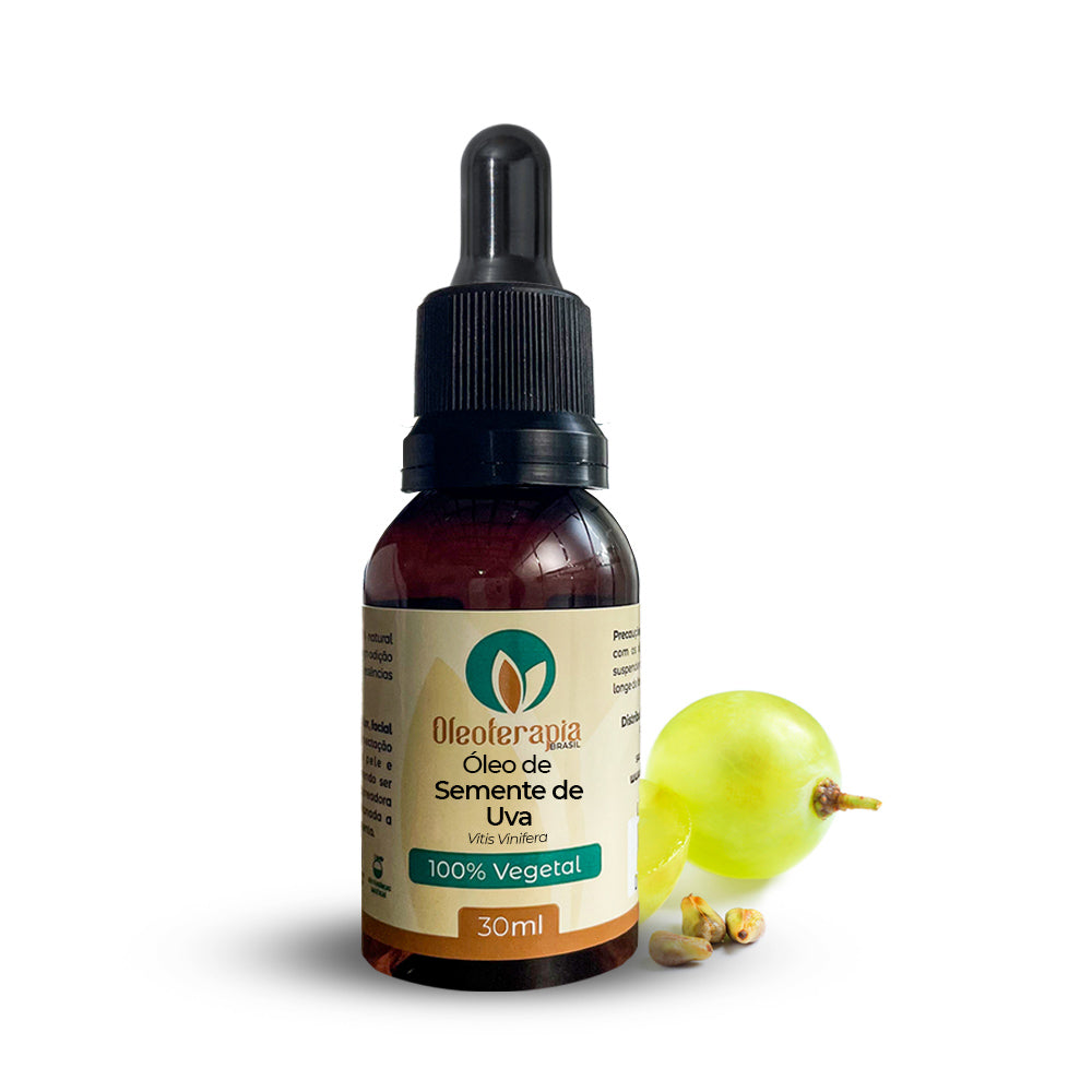 Óleo de Semente de Uva - 100% natural uso capilar e corporal