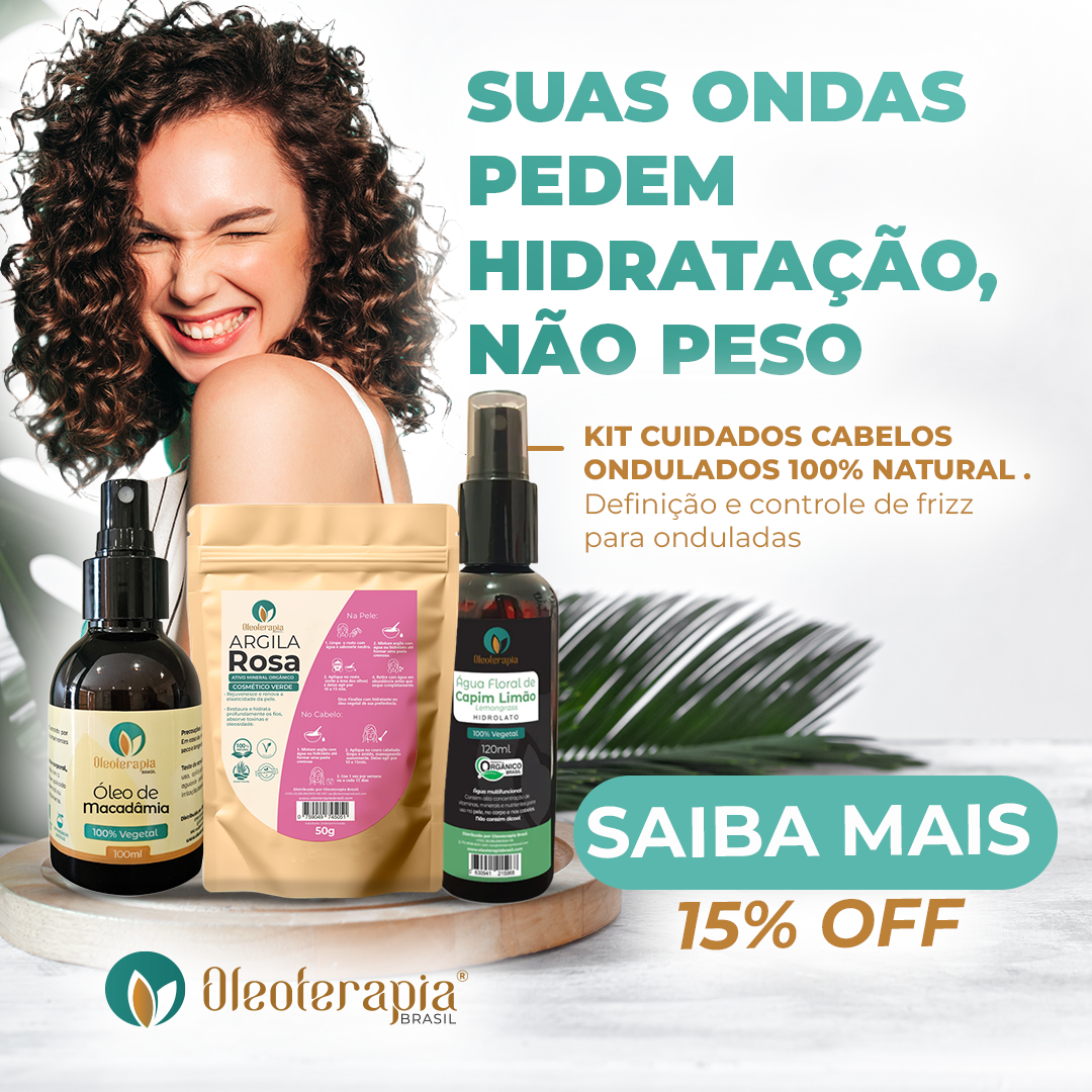 Kit Cabelos Ondulados 100% natural – Definição e Controle do Frizz  (Tipos 2A, 2B, 2C)