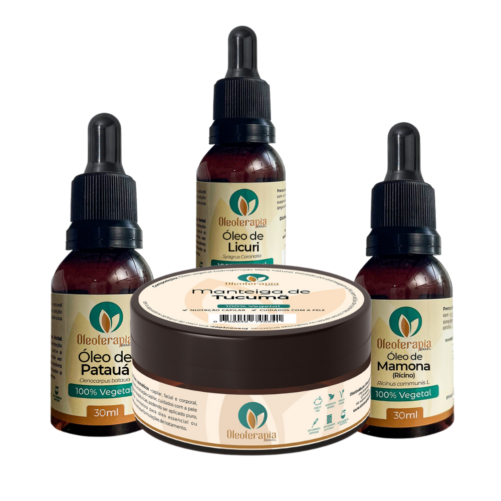 Kit Cabelos Crespos 100% Natural – Nutrição, Hidratação e Força (Tipos 4A, 4B, 4C)