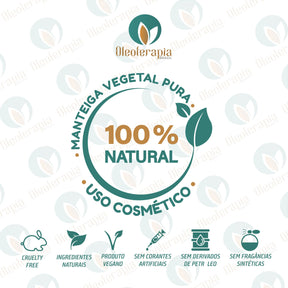 Manteiga de Copaiba Pura e 10% natural uso capilar e corporal