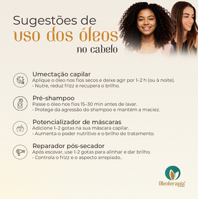 Óleo de Rosa Mosqueta - 100% natural uso capilar e corporal