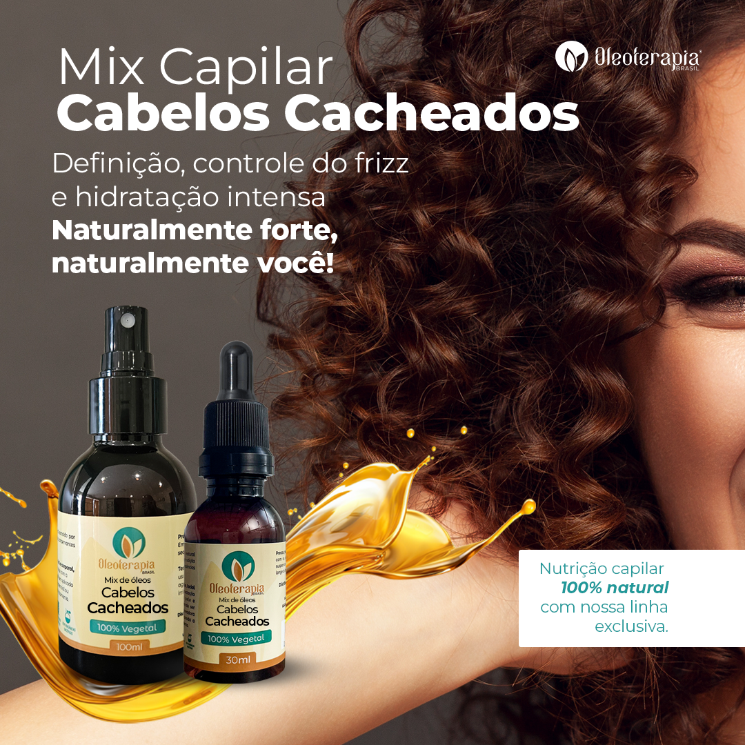 Mix Cabelos Cacheados 100% natural - umectação e cuidados capilares