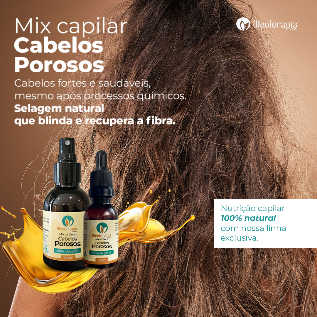 Mix Cabelos Porosos 100% natural - umectação e cuidados capilares