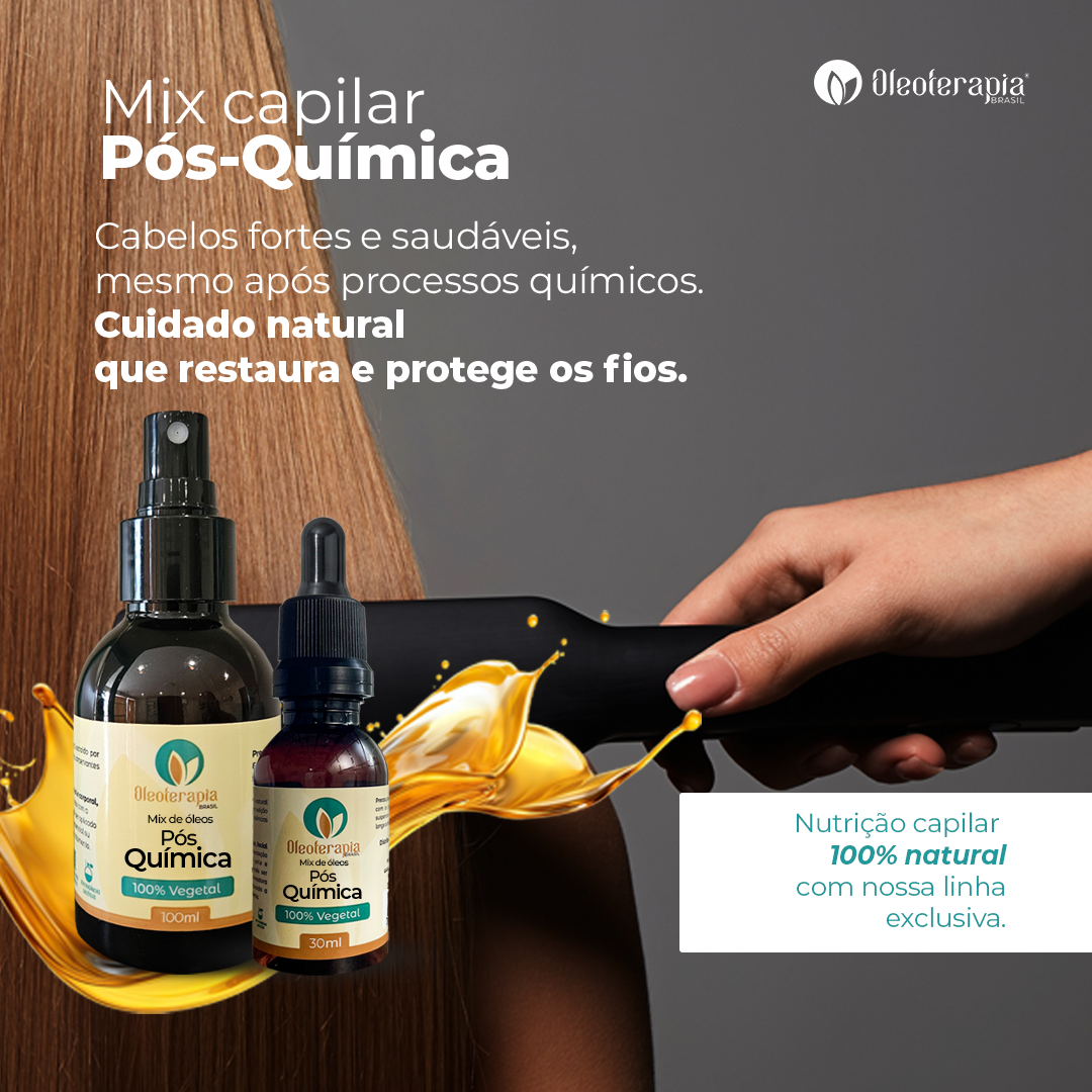 Mix Cabelos Cabelos Pós-Química 100% natural - umectação e cuidados capilares
