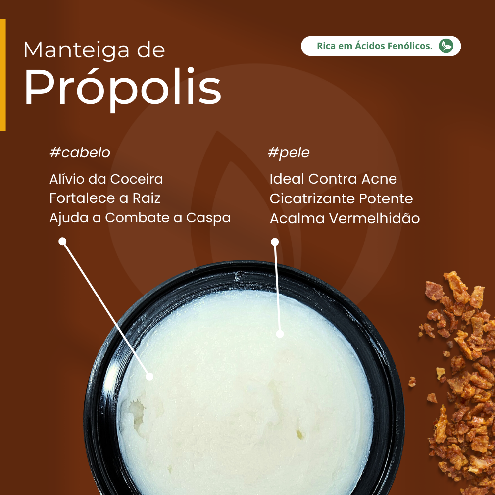 Manteiga de Própolis - uso capilar e corporal