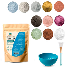 Kit Argiloterapia - Argilas + Cristal de Quartzo - 100% naturais - Uso cosmético