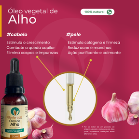 Óleo de Alho - 100% natural uso capilar e corporal
