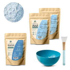 Kit Argiloterapia - Argilas + Cristal de Quartzo - 100% naturais - Uso cosmético