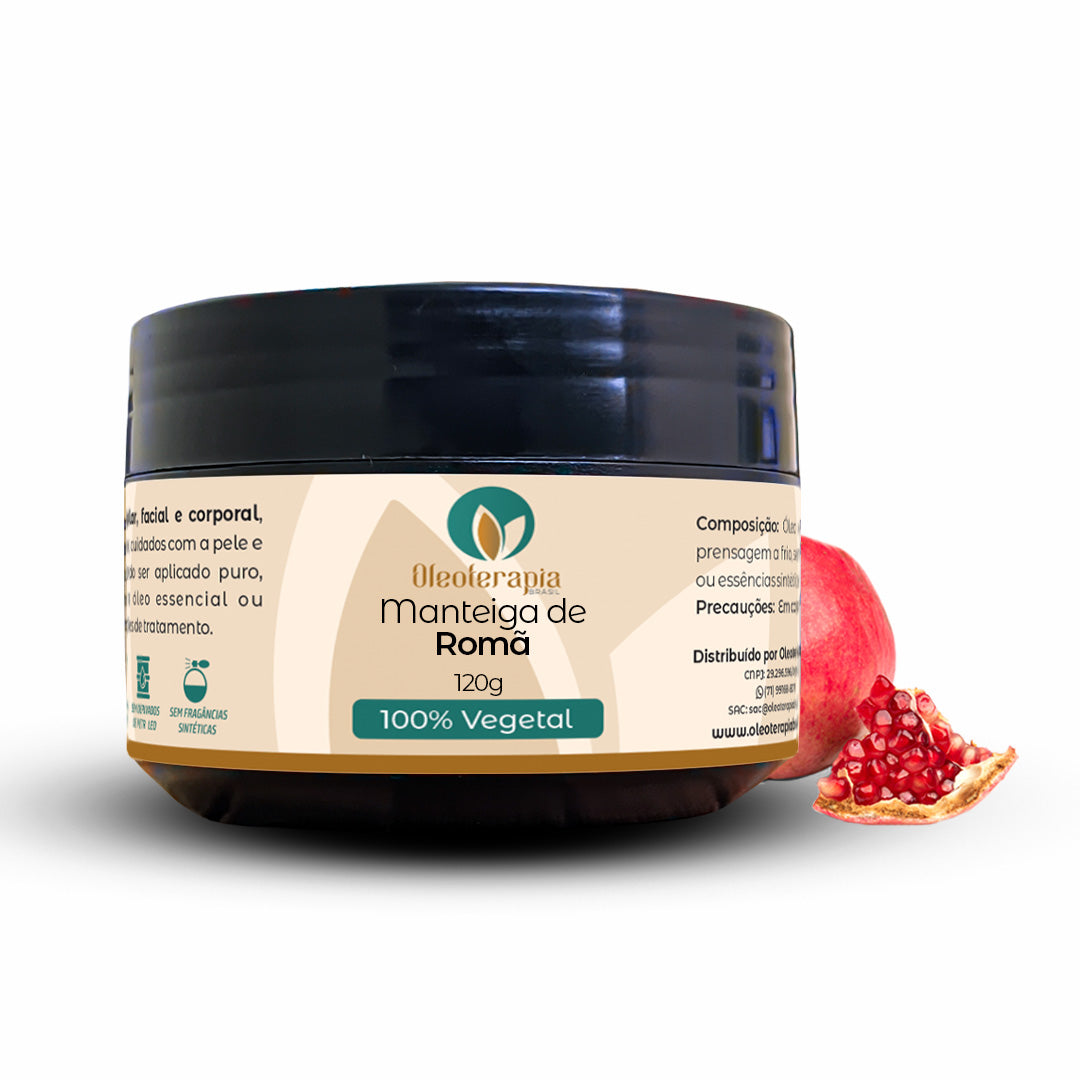 Manteiga de Romã 100% vegetal - uso capilar e corporal
