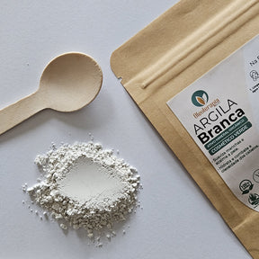 Argila Branca 50g - 100% natural - Uso cosmético/rosto, cabelo e corpo