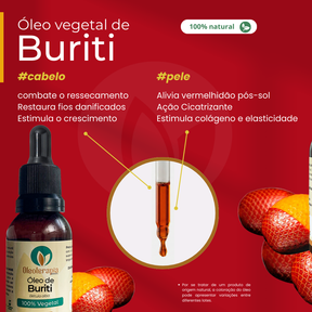 Óleo de Buriti - 100% natural uso capilar e corporal