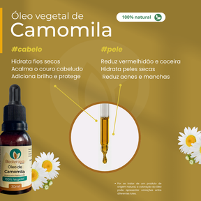 Óleo de Camomila - 100% natural uso capilar e corporal