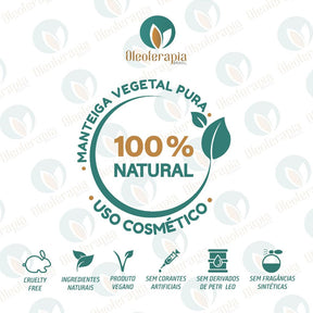 Manteiga de Amêndoas Doce - Pura e 100% natural uso capilar e corporal