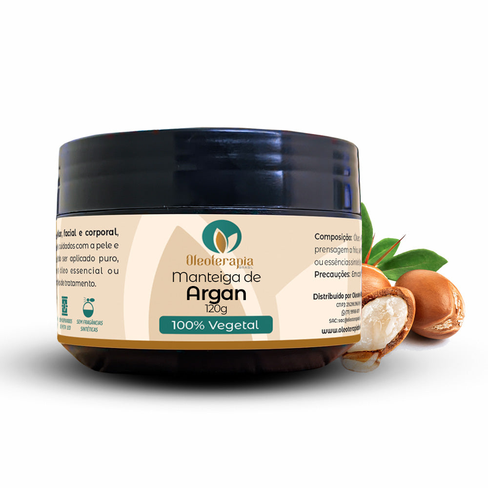 Manteiga de Argan 100% vegetal - uso capilar e corporal